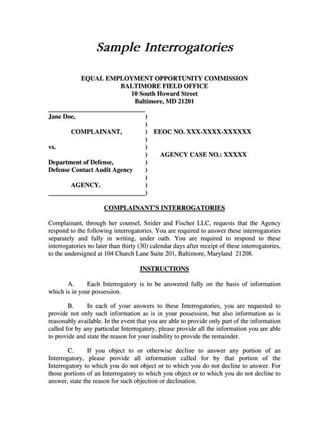 Enresponse To Form Interrogatories Template