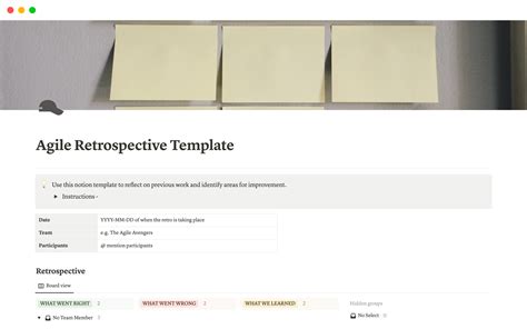 Enretrospective Template Agile