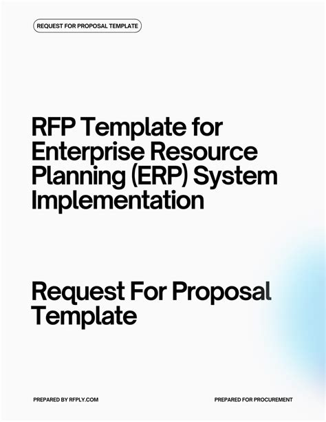 Enrfp Template For Erp Implementation