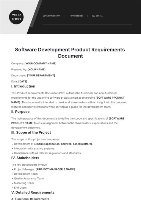 Enrfp Template For Software Development