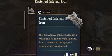 enriched infernal iron