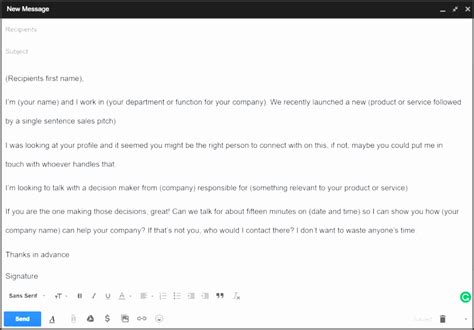 Enright To Represent Email Template