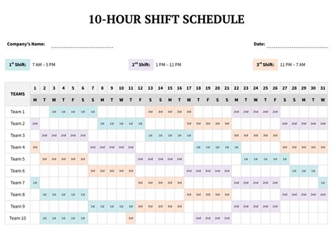 Enrollout Schedule Template