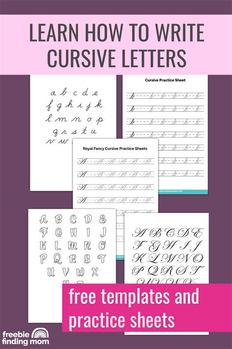 Enrouter Cursive Letter Templates