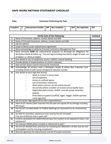 Ensafe Work Method Statements Template