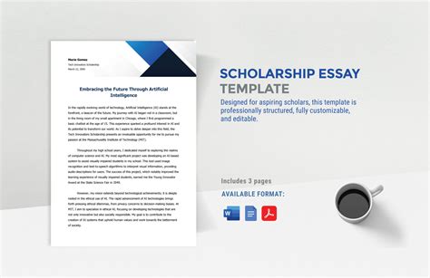 Enscholarship Essay Format Template