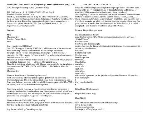 Enscript Format Template