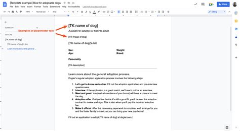 Enscript Google Doc Template