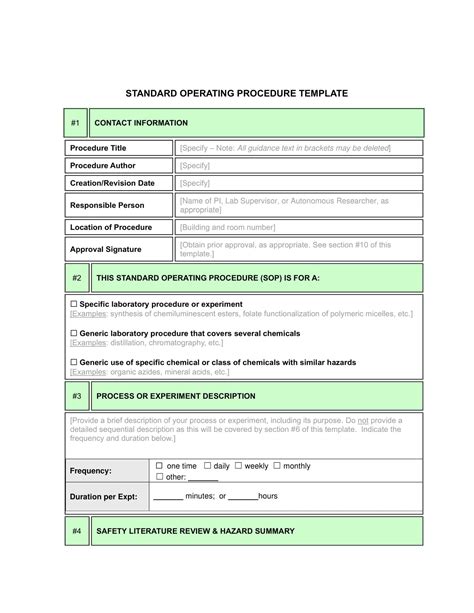 Ensecurity Operating Procedures Template