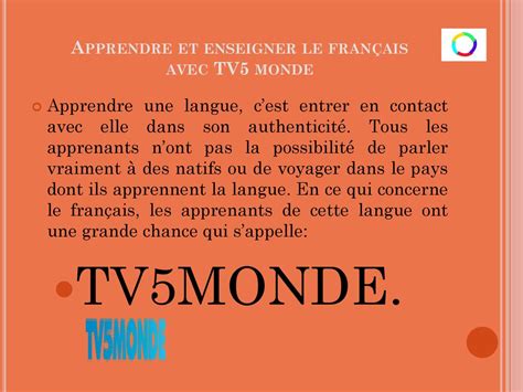 enseigner le francais avec tv5monde