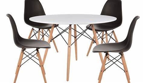 Ensemble table et 6 chaises scandinaves noires Nora