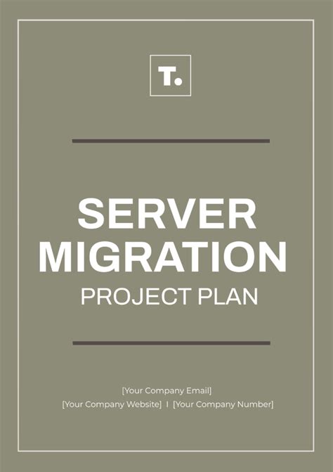 Enserver Migration Project Plan Template