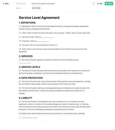Ensettle Agreement Template