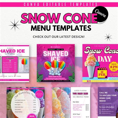 Enshaved Ice Menu Template