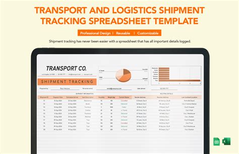 Enshipment Tracking Excel Template Free