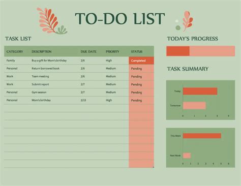Enshopping List Excel Template