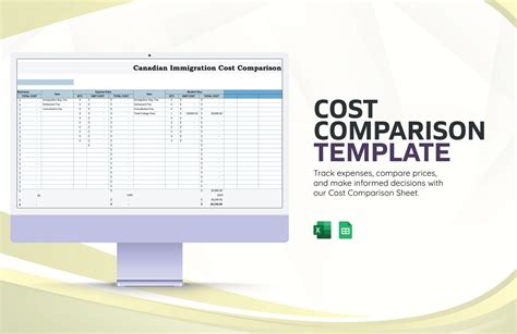 Ensimple Cost Comparison Template Excel