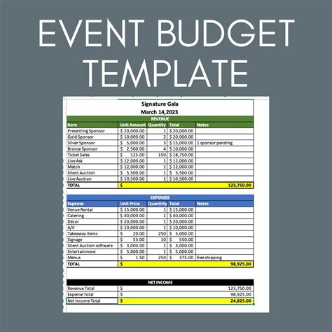 Ensimple Event Budget Template Excel