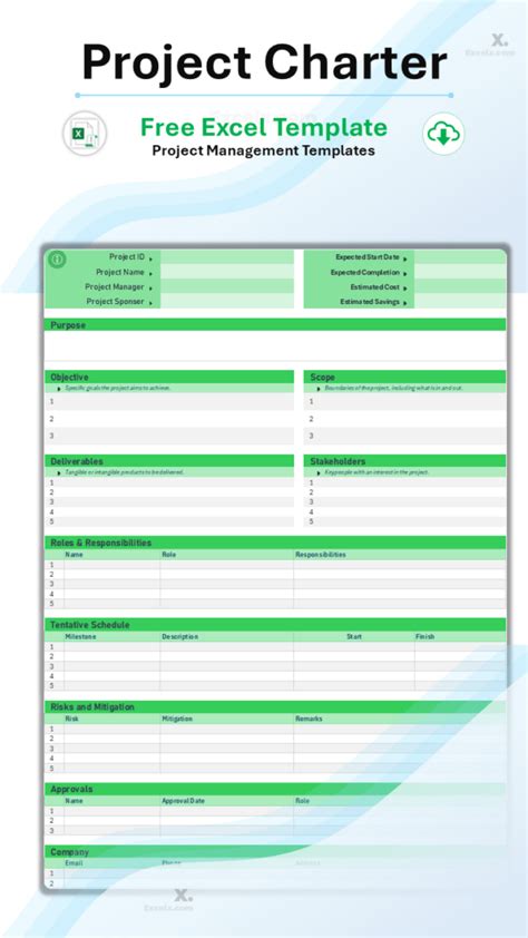 Ensimple Project Charter Template Excel