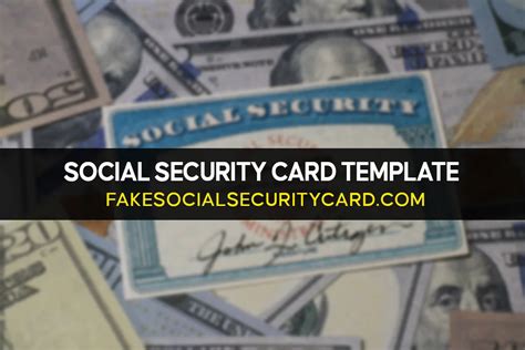 Ensocial Security Card Editable Template