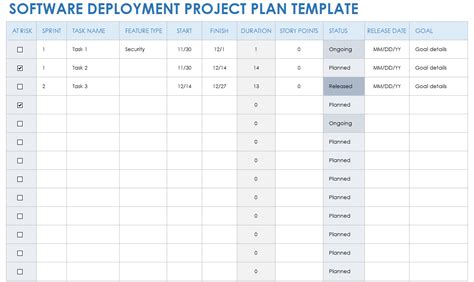 Ensoftware Deployment Plan Template