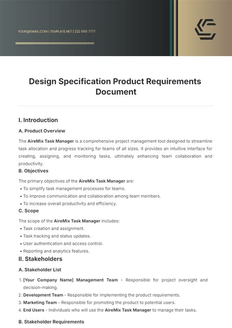 Ensoftware Design Specification Template