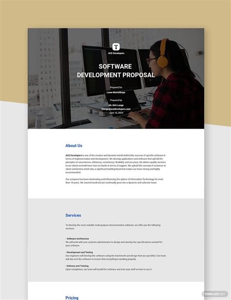 Ensoftware Development Proposal Template