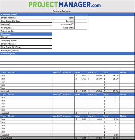Ensoftware Project Estimation Template In Excel