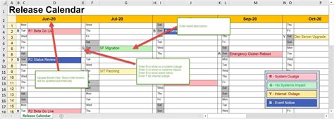 Ensoftware Release Calendar Template Excel