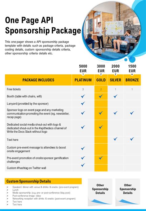 Ensponsorship Packet Template
