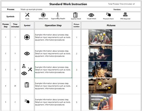 Enstandard Work Instructions Template