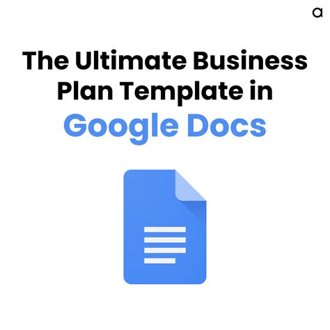 Enstartup Business Plan Template Google Docs