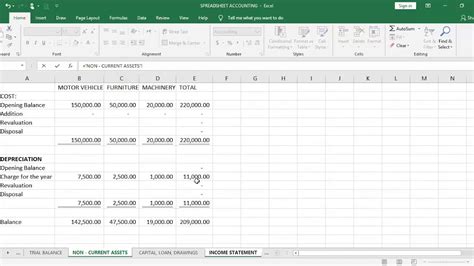 Enstatement Of Financial Position Excel Template