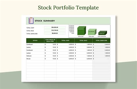 Enstock Portfolio Template Excel