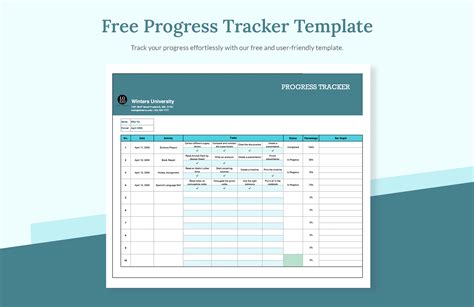 Enstudent Progress Tracker Template