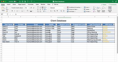 Entax Excel Spreadsheet Template