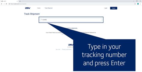 enter tracking number to track dsv shipment