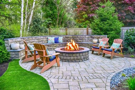 entertaining with fire pit