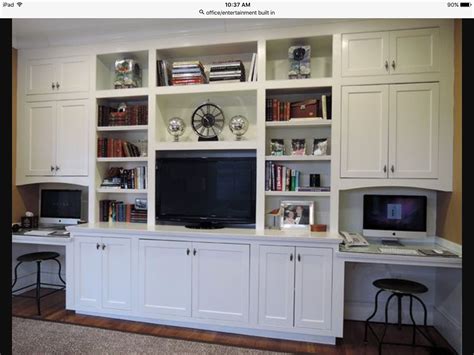 Entertainment Wall Unit With Desk