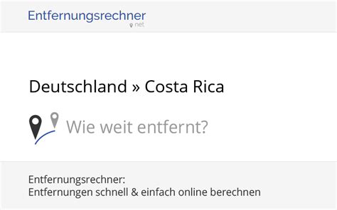 entfernung deutschland costa rica