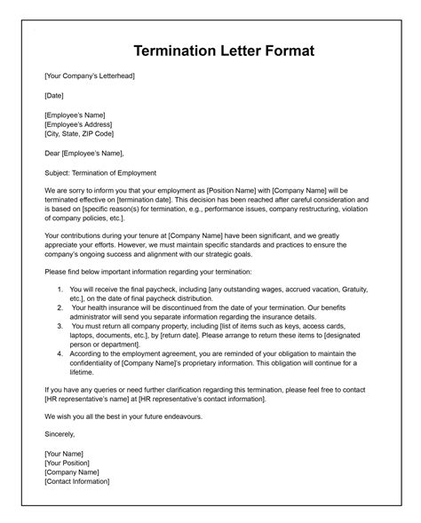 Entherapy Termination Letter Template