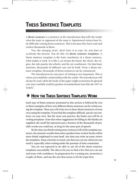 Enthesis Sentence Template