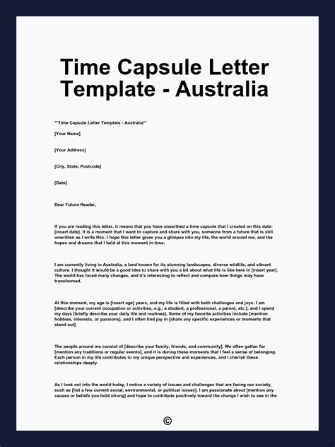Entime Capsule Letter Template