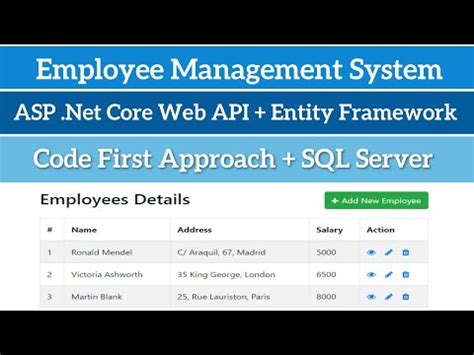 entity framework code first approach in .net core web api