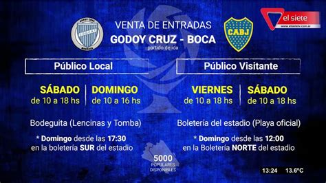 entradas para godoy cruz boca