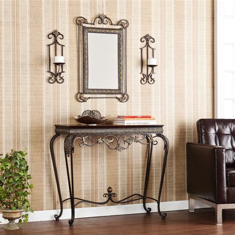 Entryway Table And Mirror Sets