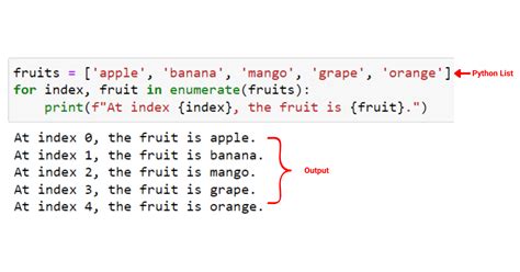Enumerate Items In List Python