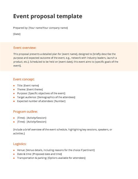 Enunsolicited Proposal Template