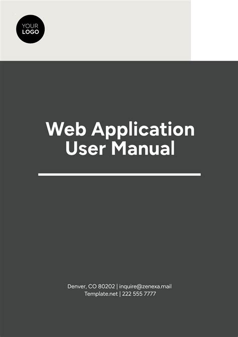 Enuser Guide Template For Web Application