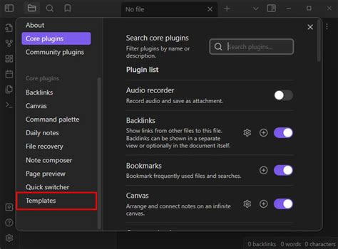 Enusing Templates In Obsidian